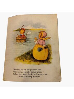 Nursery Rhyme Book Page Mary Lafetra Russell Vtg Art Print Craft Wedding Shower